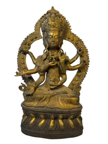 Gilt Bronze Ushnishavijaya Statue