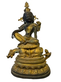 Gilt Bronze Manjushri Statue