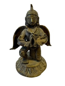 Bronze Garuda Namaskara Pose Statue