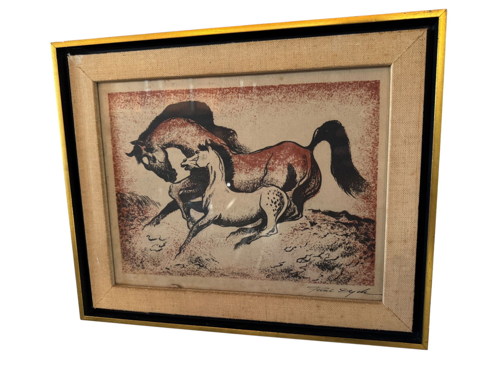 Paul Dyck Lithograph Dancing Horses (1 of 4)