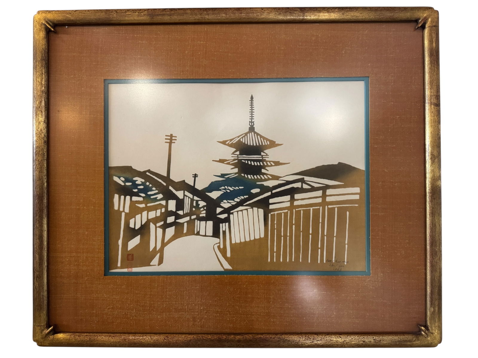 Signed Mikumo Mokuhansha "Little Alley to Yasaka" Woodblock Print: Limited edition, ep./300 circa 1965.Image dimensions: 11 x 14.5Frame dimensions: 19 x 22.75Artist: Mikumo Mokuhansha (Japanese, 20th Century)Photos are part of the description and should tell the