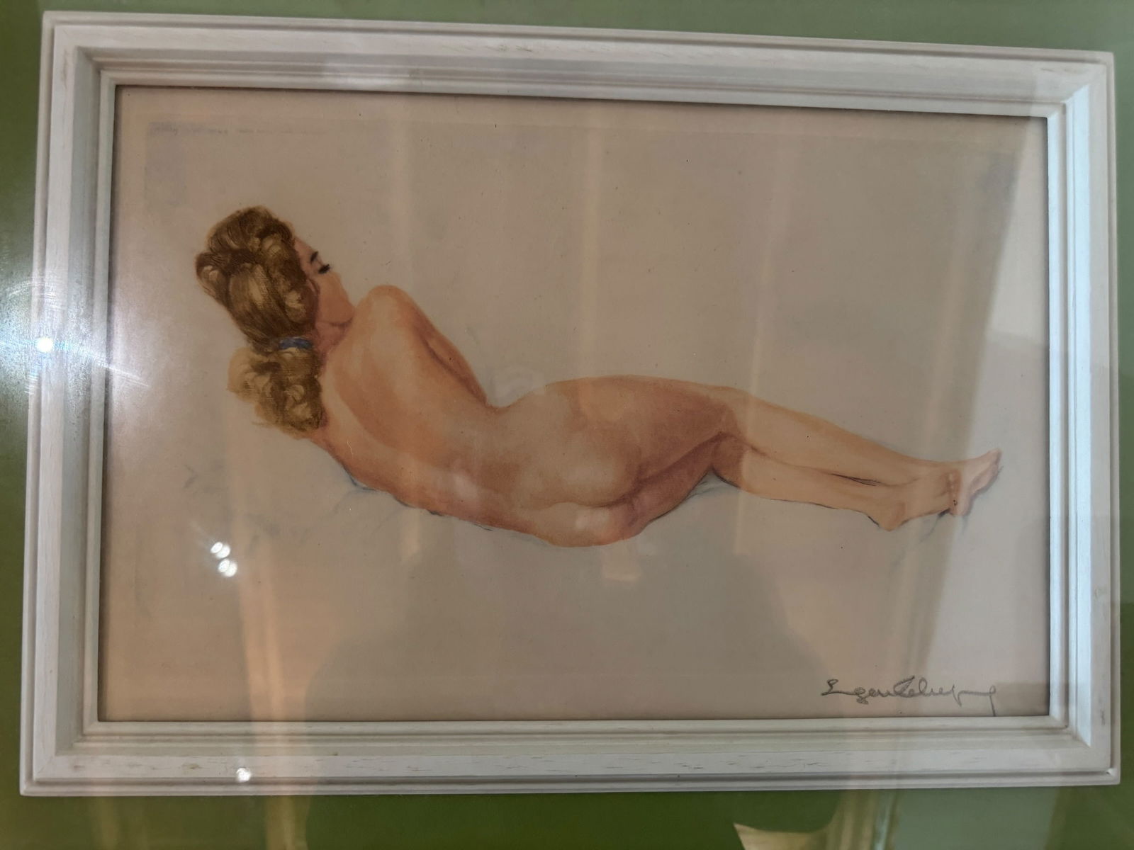 Signed Eugene Lelievre Pinup Lithograph - 2