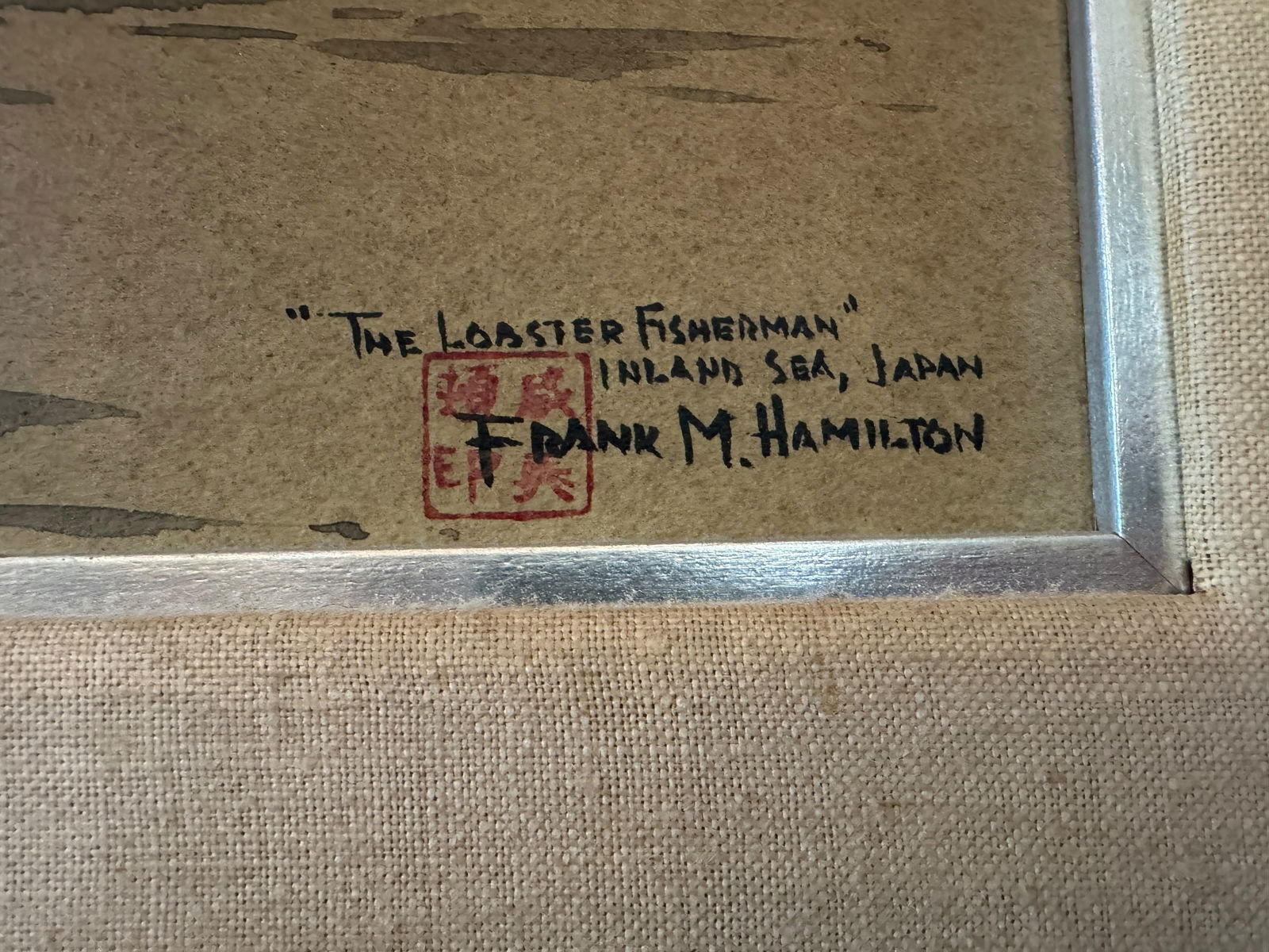 Frank Moss Hamilton "The Lobster Fisherman" Woodblock Print - 3