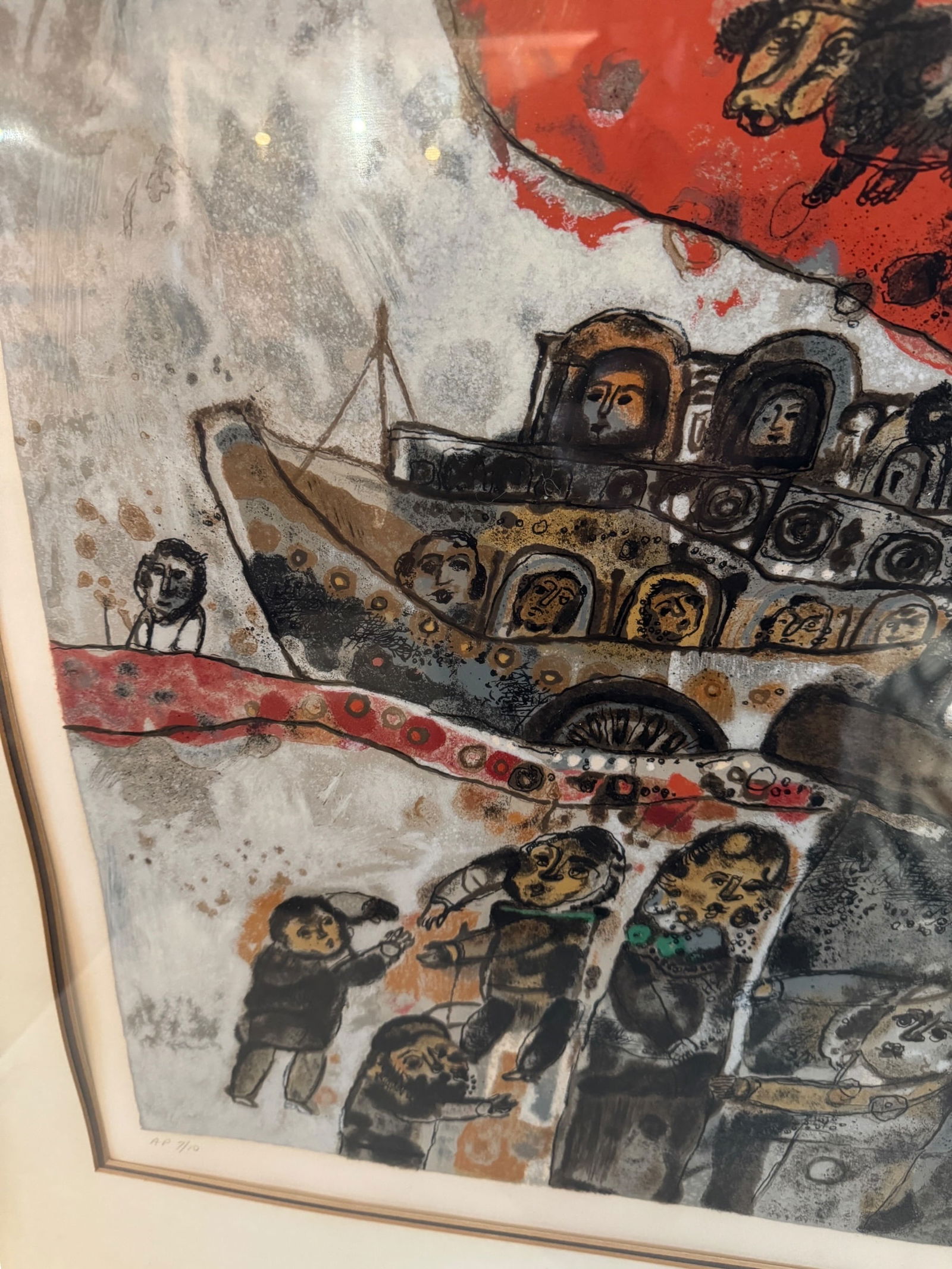 Theo Tobiasse "Jacob et sa Famille Arrivent an Egypte" Lithograph - 6