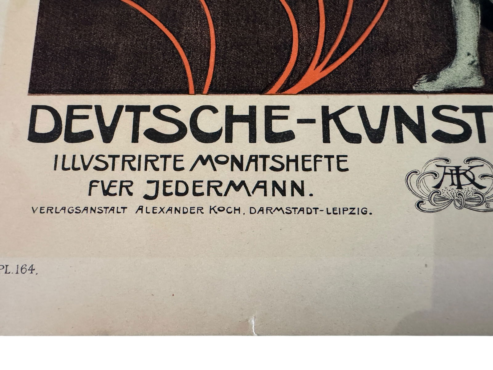 Antique Joseph Rudolf Witzel "Deutsche-Kunst Und Dekoration" Color Lithograph - 5