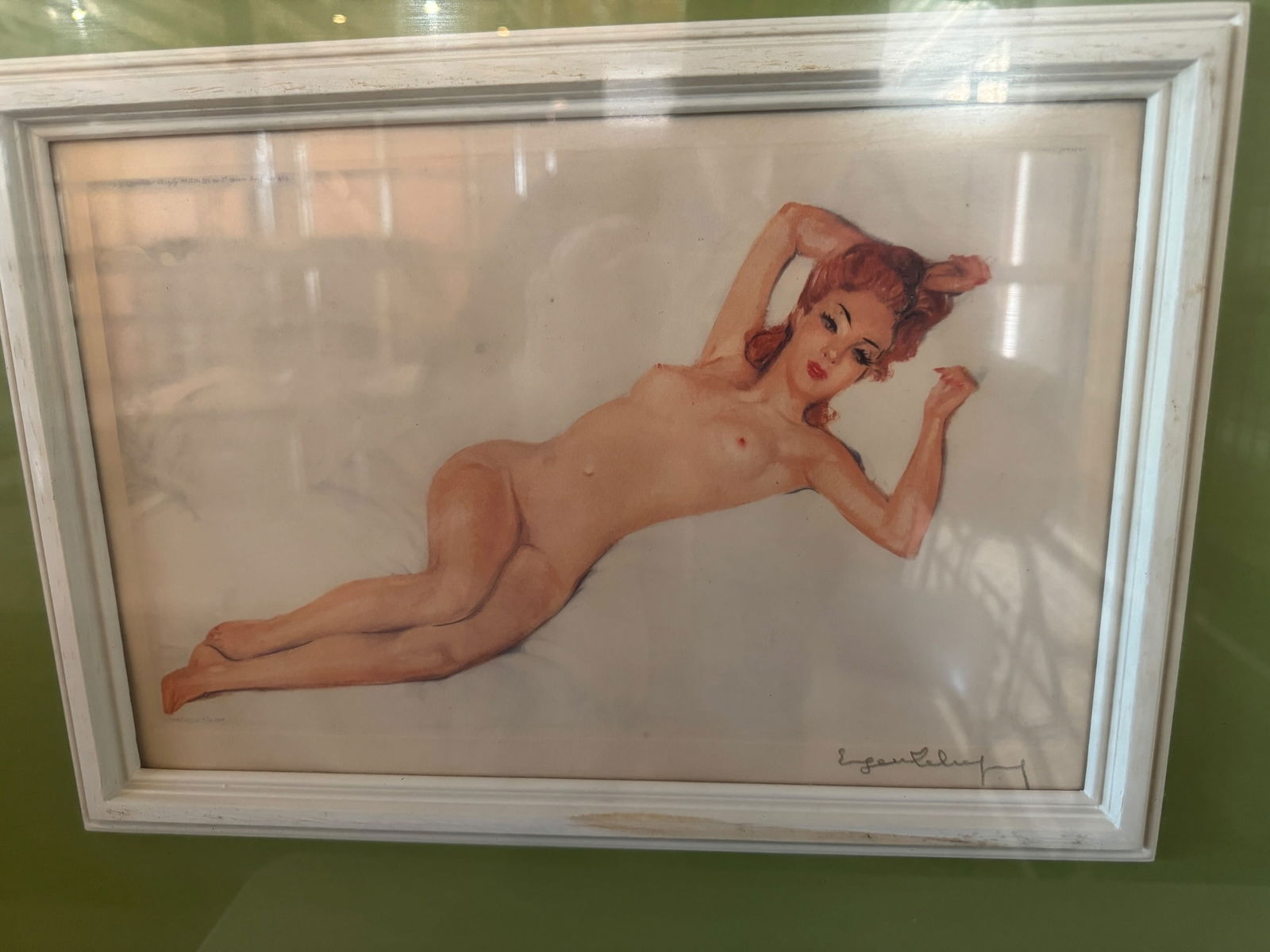 Signed Eugene Lelievre Pinup Lithograph - 2