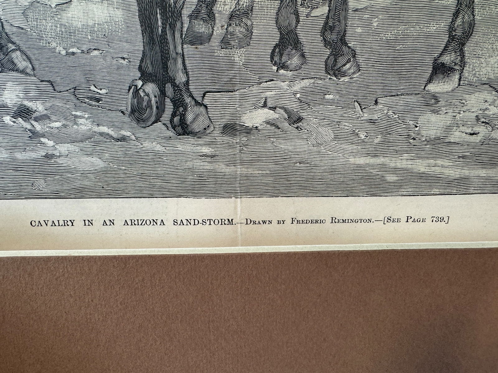 Frederic Remington "Calavry in an Arizona Sandstorm" Engraving - 4