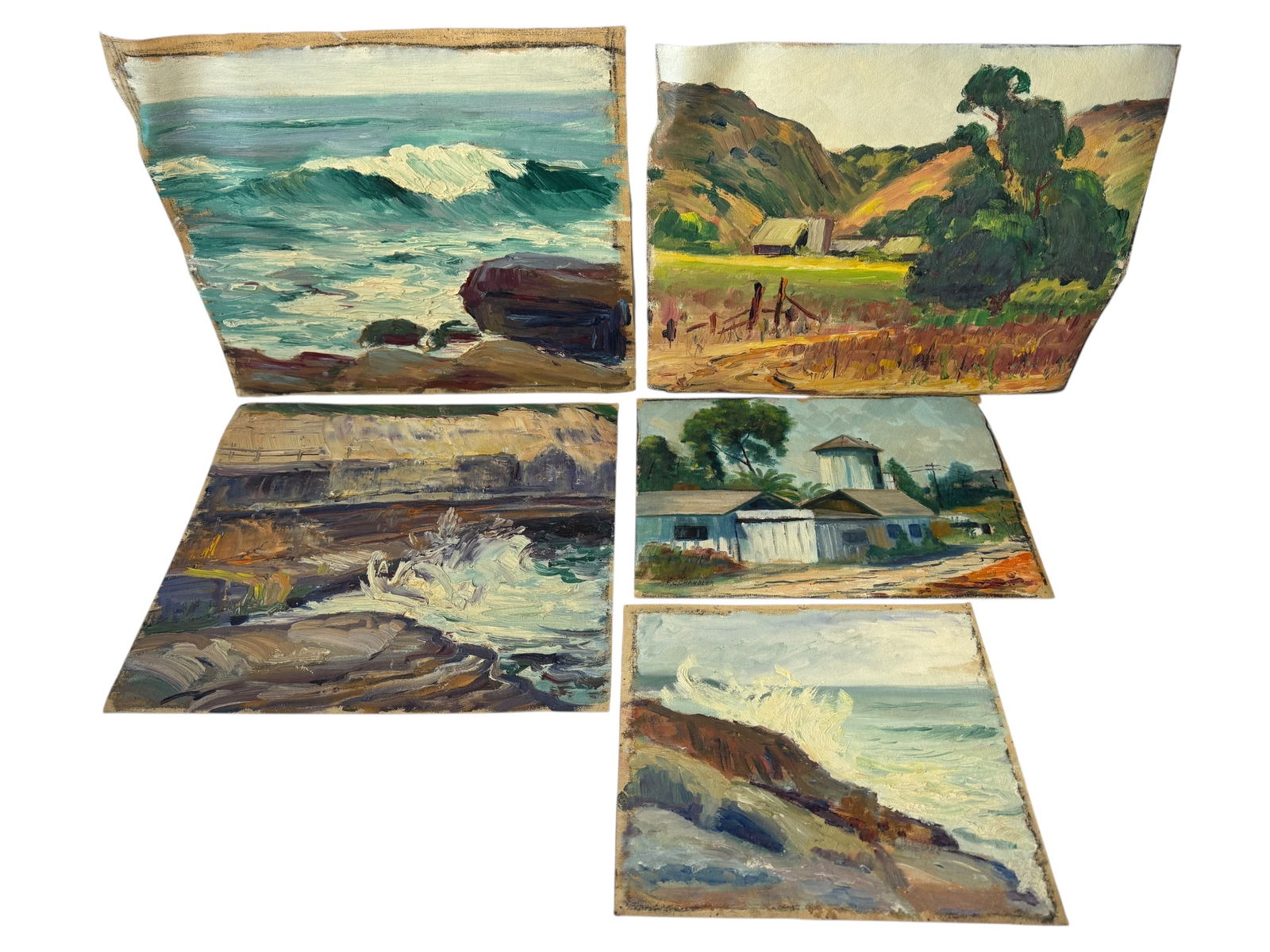 Collection of 5 Floyd C. Chandler Oiriginal Oils (1 of 12)