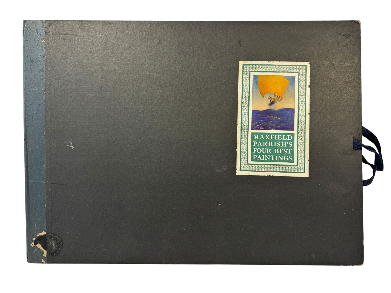 Maxfield Parrish's Four Best Painting 1906-1908 Portfolio: Image dimensions: 11 x 9 Frame dimensions: 18.25 x 13 Portfolio dimensions: 14 x 19.5 Artist: Maxfield Frederick Parrish (1870-1966) was known for illustration-romanticized scenes and mural painting.