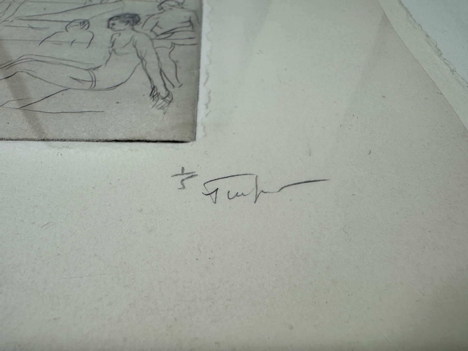 Pencil Signed Beach Etching - 3