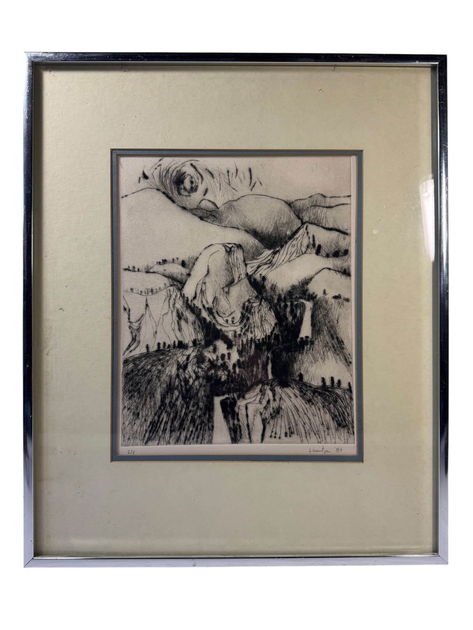 Pencil Signed Landscape Etching (1 of 5)