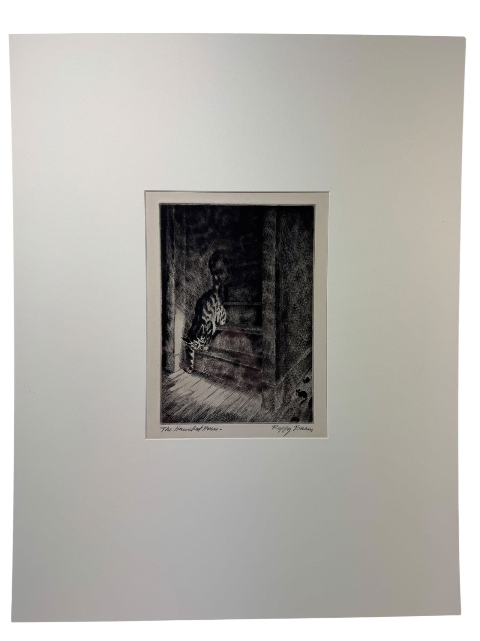 Peggy Bacon "The Haunted House" Drypoint Etching circa 1939 (1 of 5)