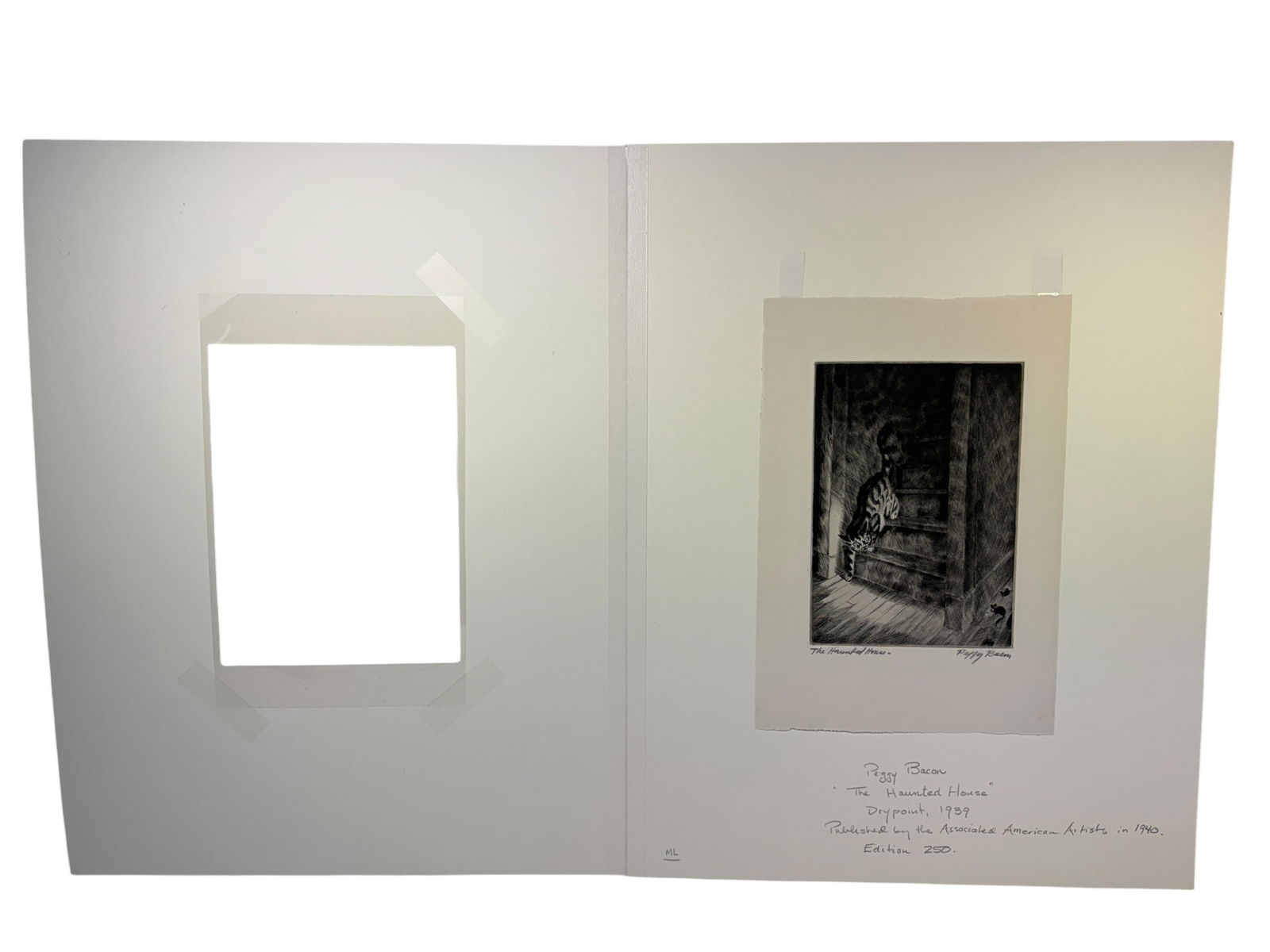 Peggy Bacon "The Haunted House" Drypoint Etching circa 1939 - 2