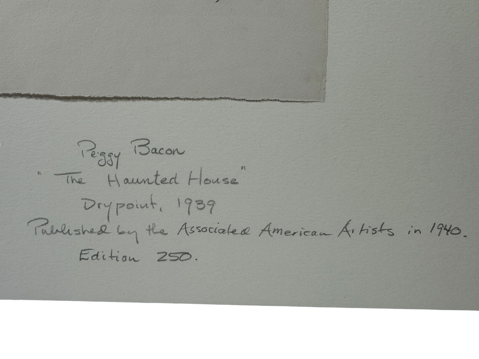 Peggy Bacon "The Haunted House" Drypoint Etching circa 1939 - 5