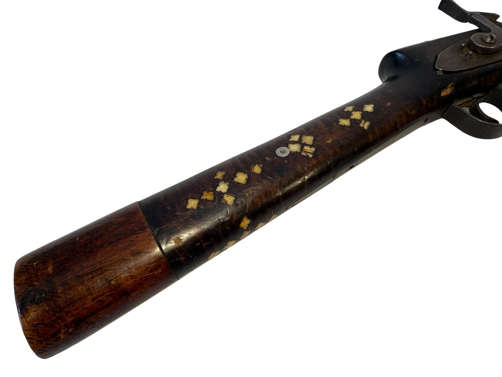 Turkish Flintlock Rifle with Bone Inlay - 3