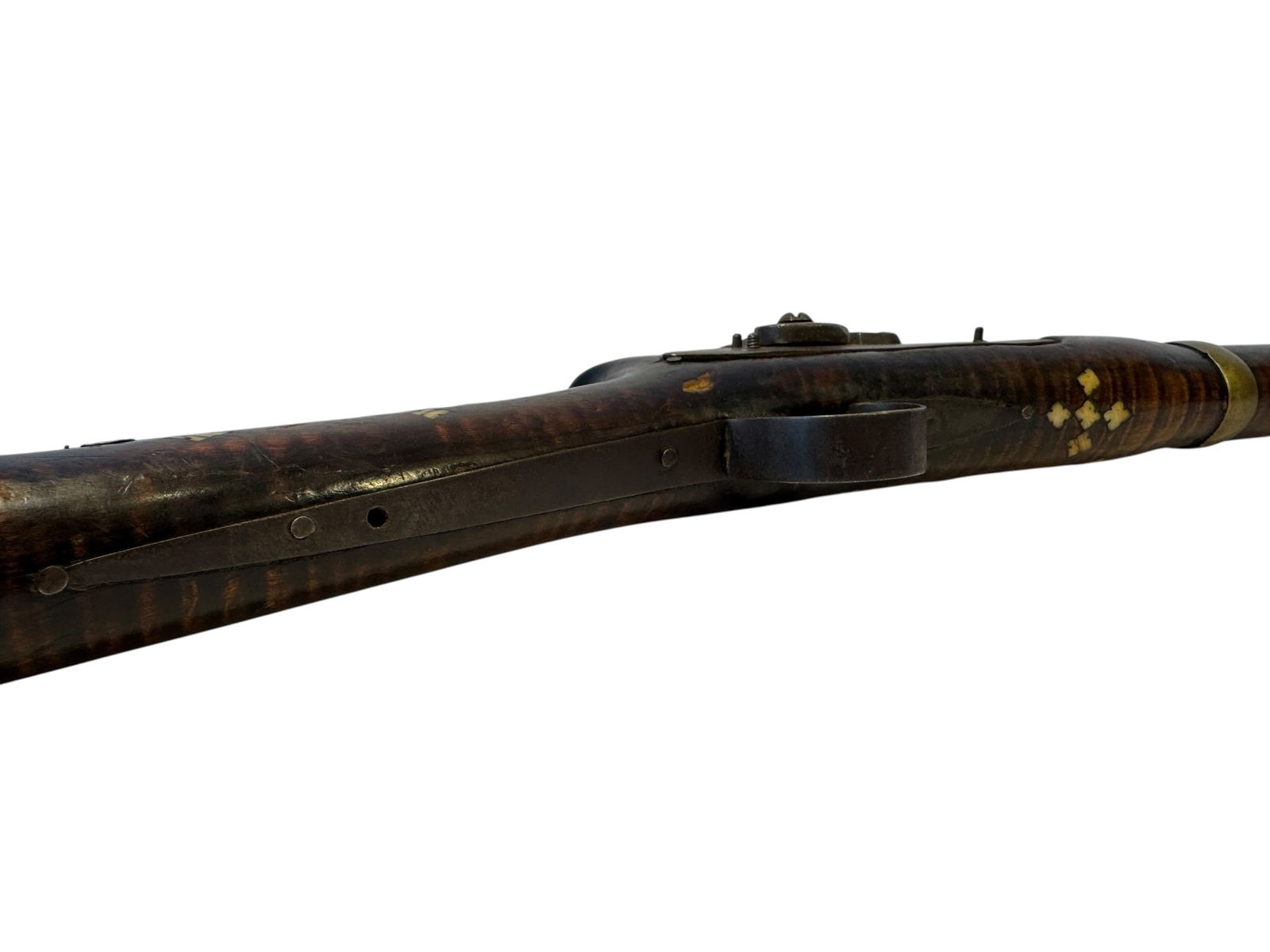 Turkish Flintlock Rifle with Bone Inlay - 5