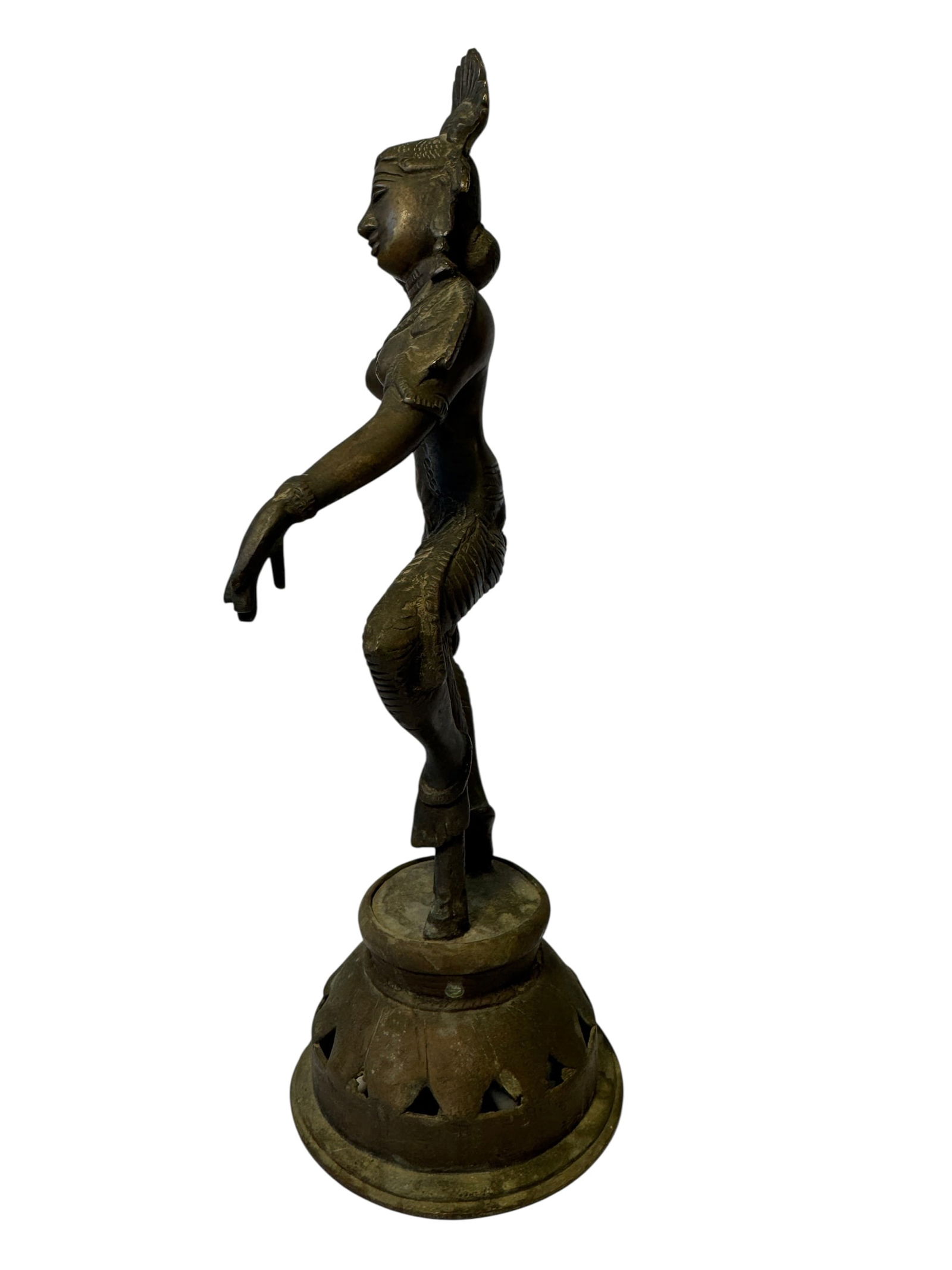 Indian Bronze Dancing Parvati Statue - 2