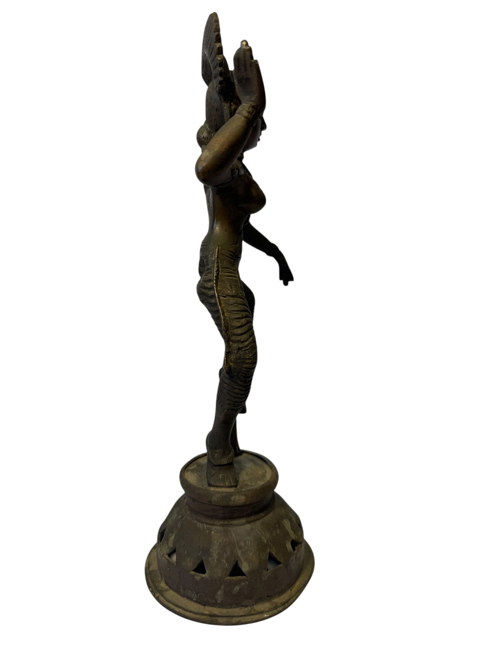 Indian Bronze Dancing Parvati Statue - 4