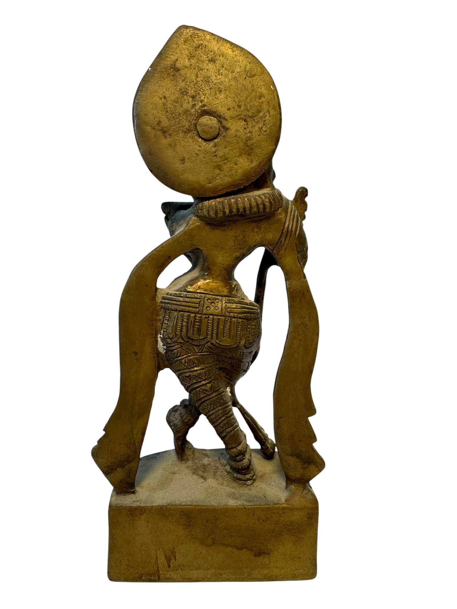 Brass Krishna Playing Flute Statue - 3
