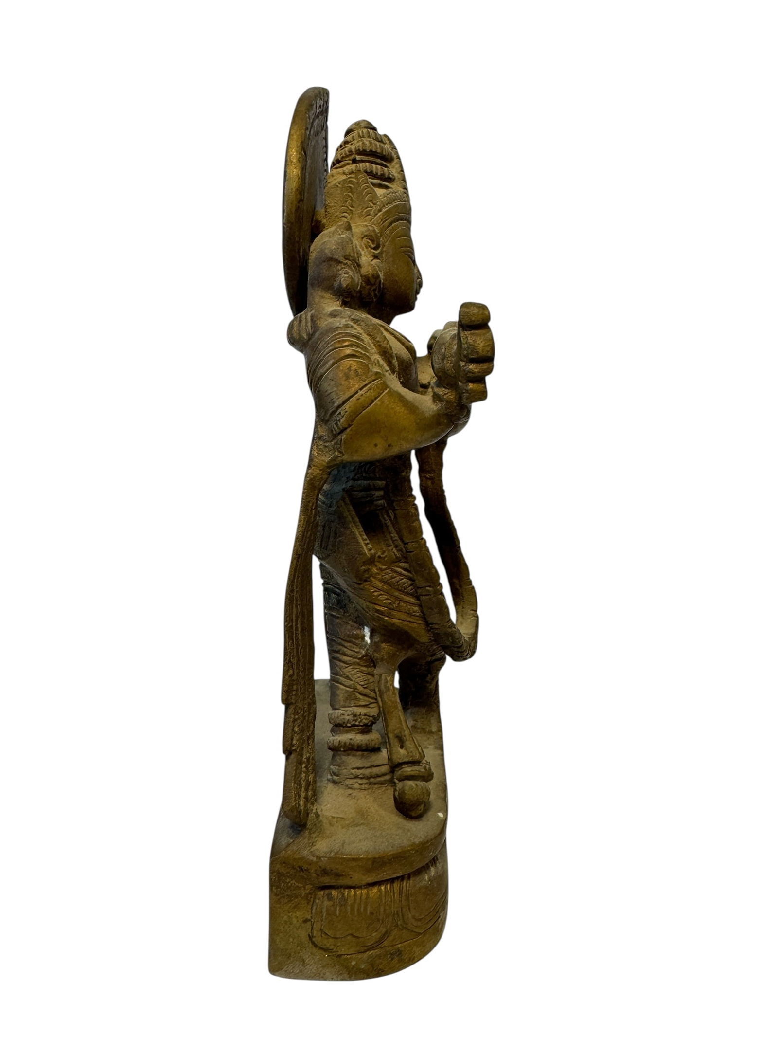 Brass Krishna Playing Flute Statue - 4