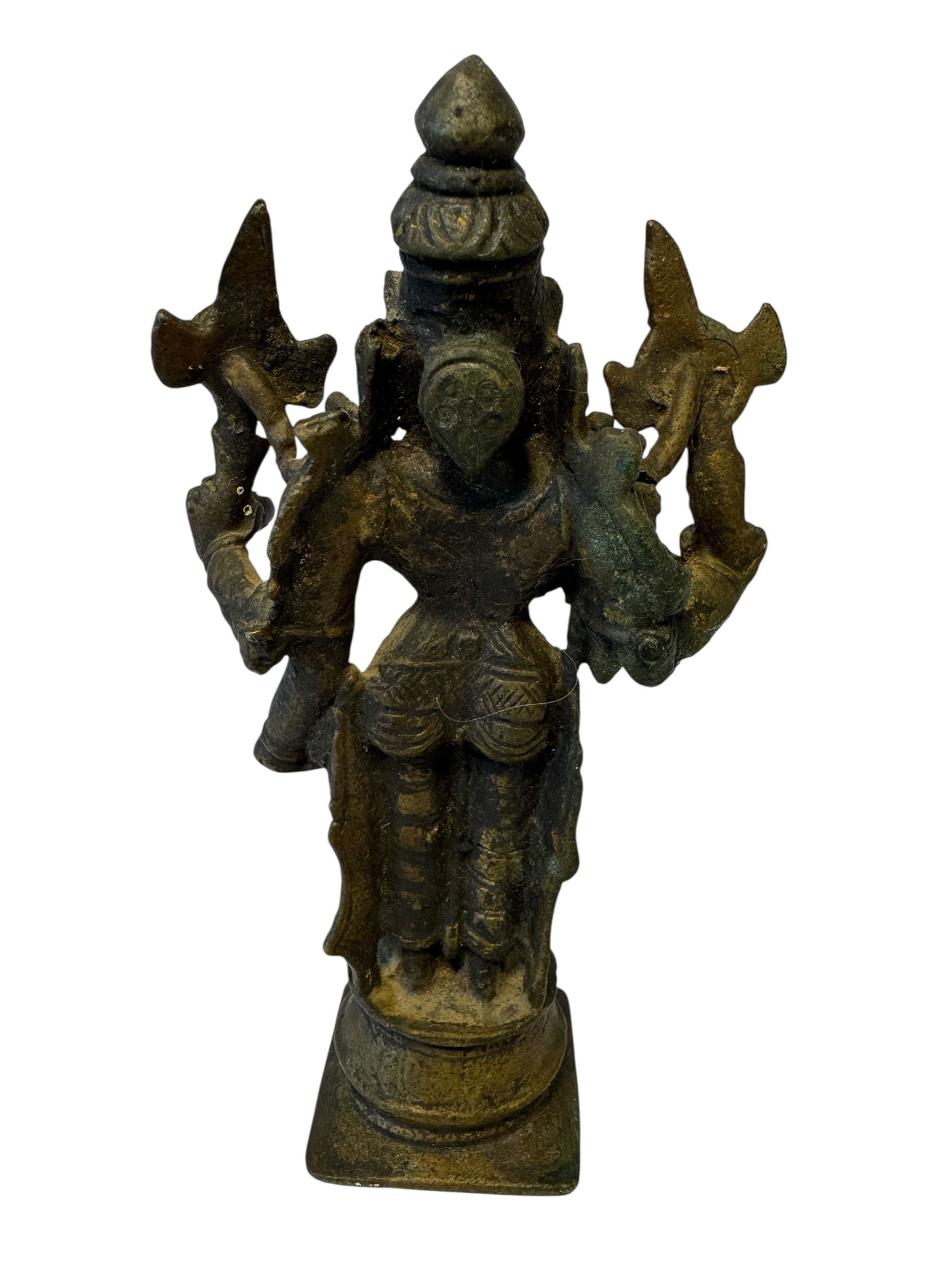 Indian Bronze Vishnu Statue - 3