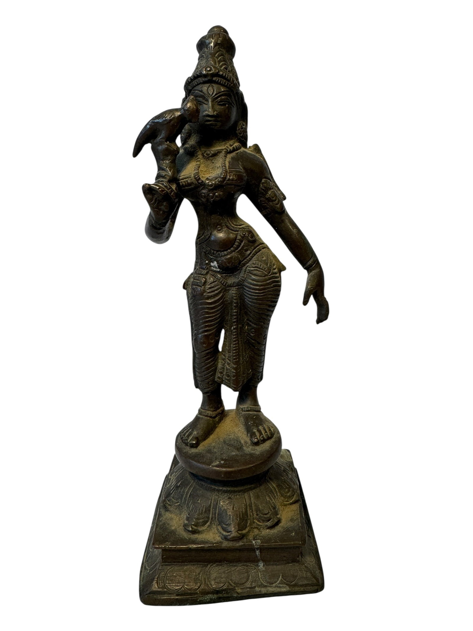 South Indian Bronze Parvati Statue (1 of 5)