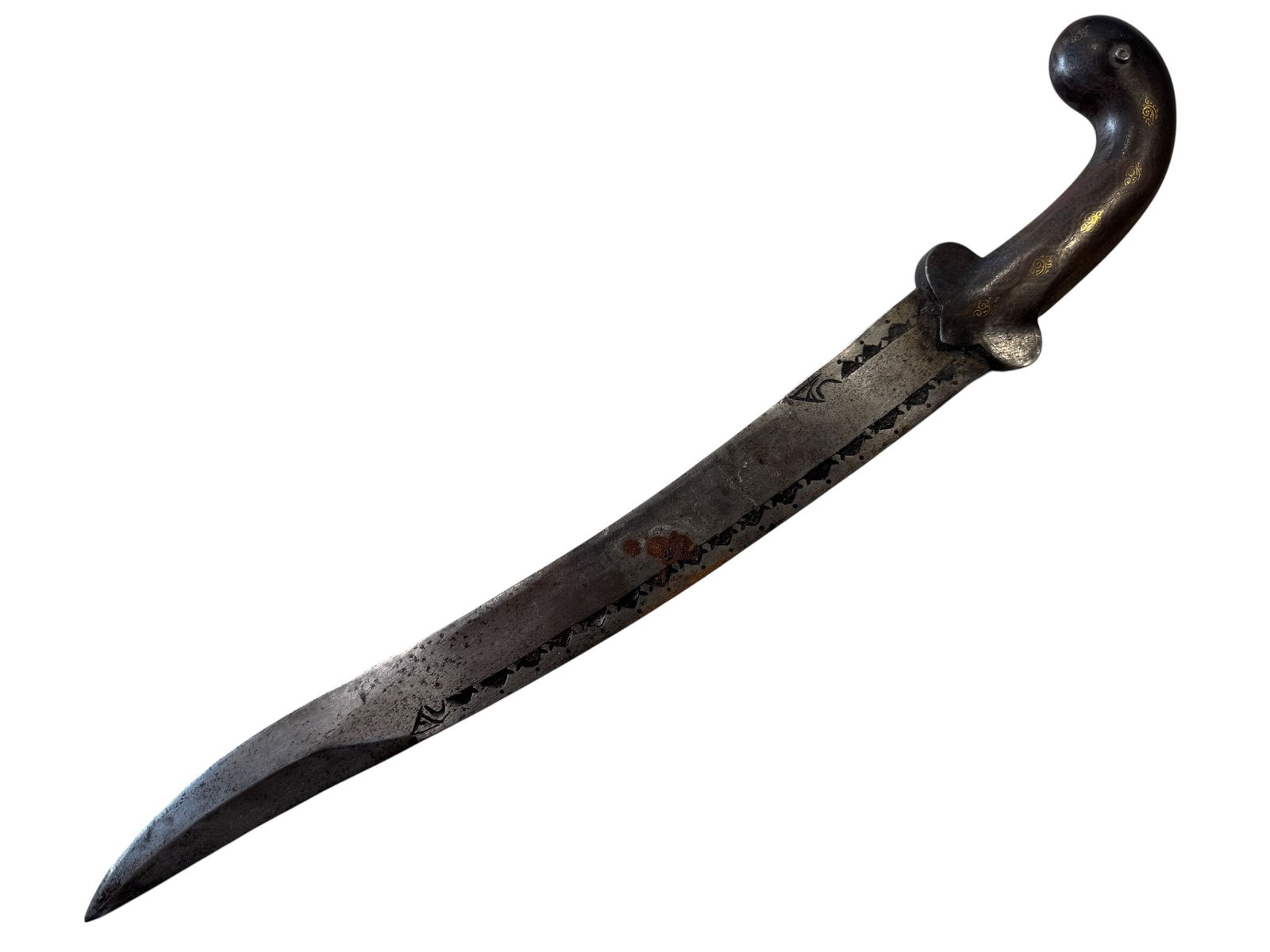 Indian or Persian Gilded Handle Dagger - 2