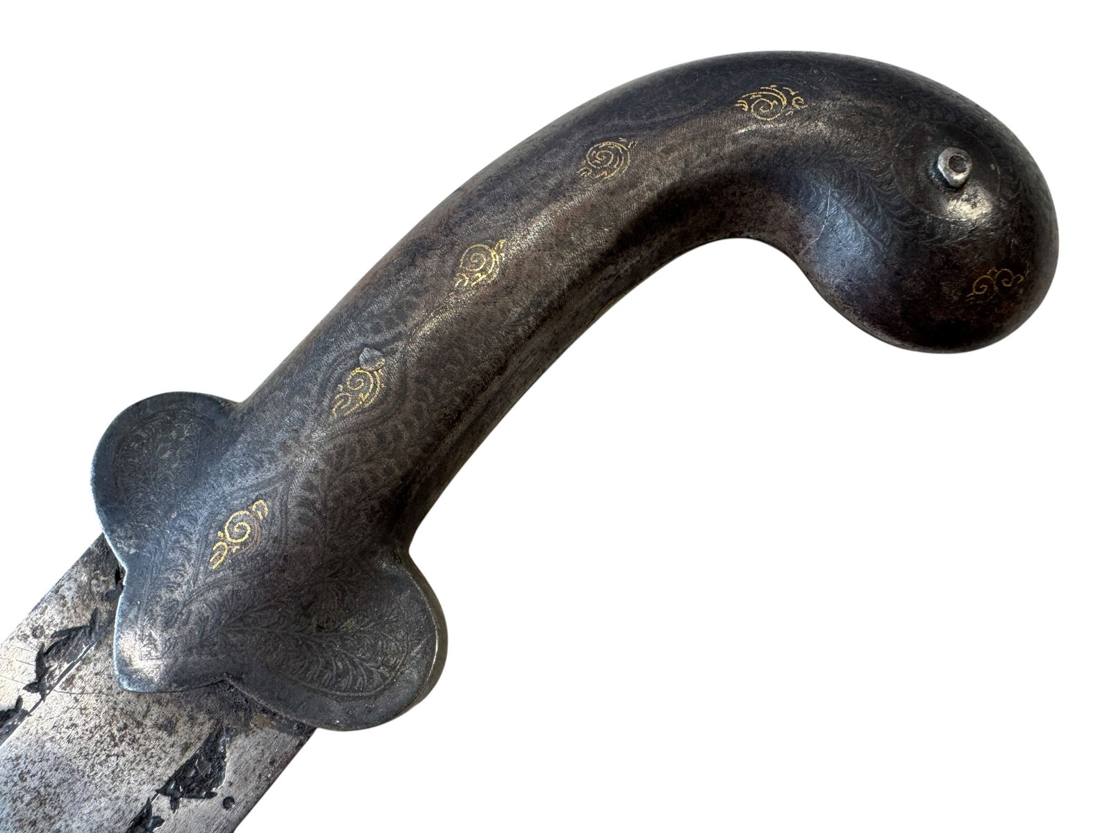Indian or Persian Gilded Handle Dagger - 3