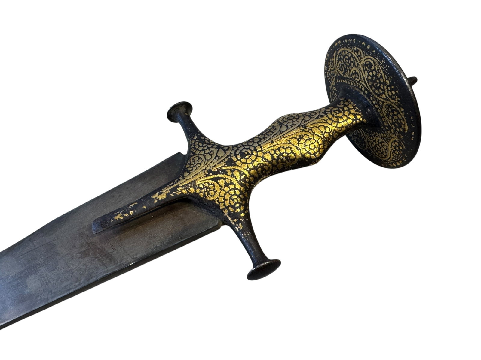 Indian Tulwar (Talwar) Sword w/ Gilded Hilt & Scabbard - 3