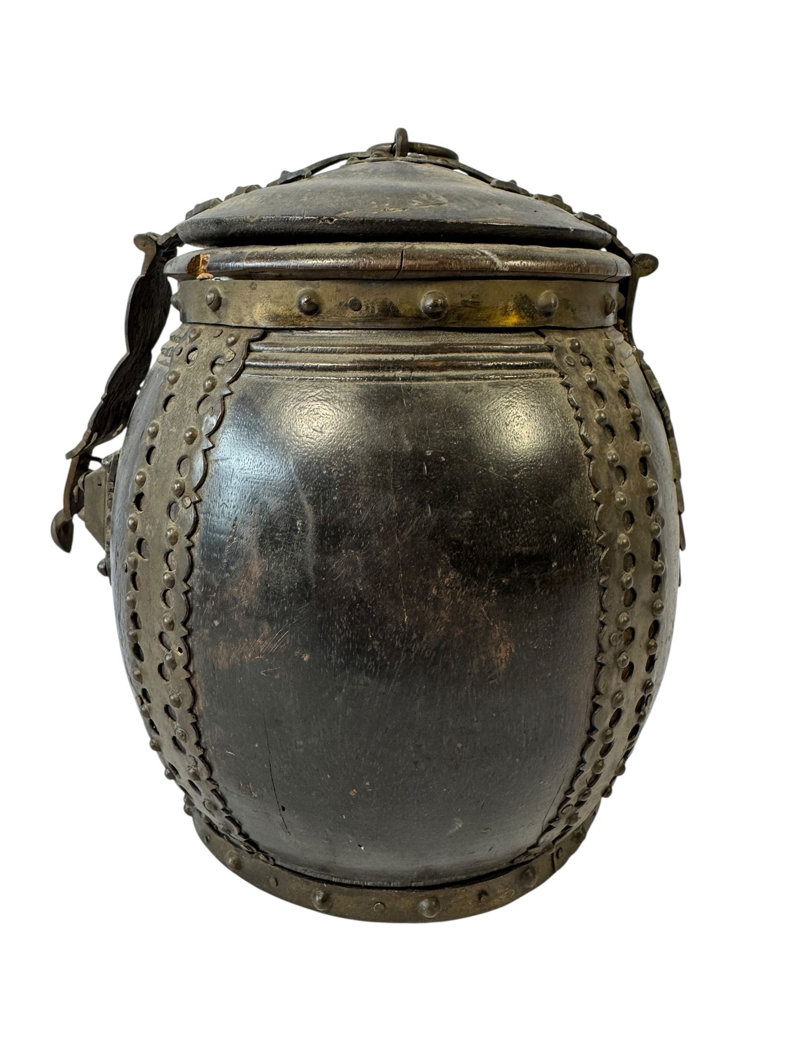 Indian Round Wooden Box - 2