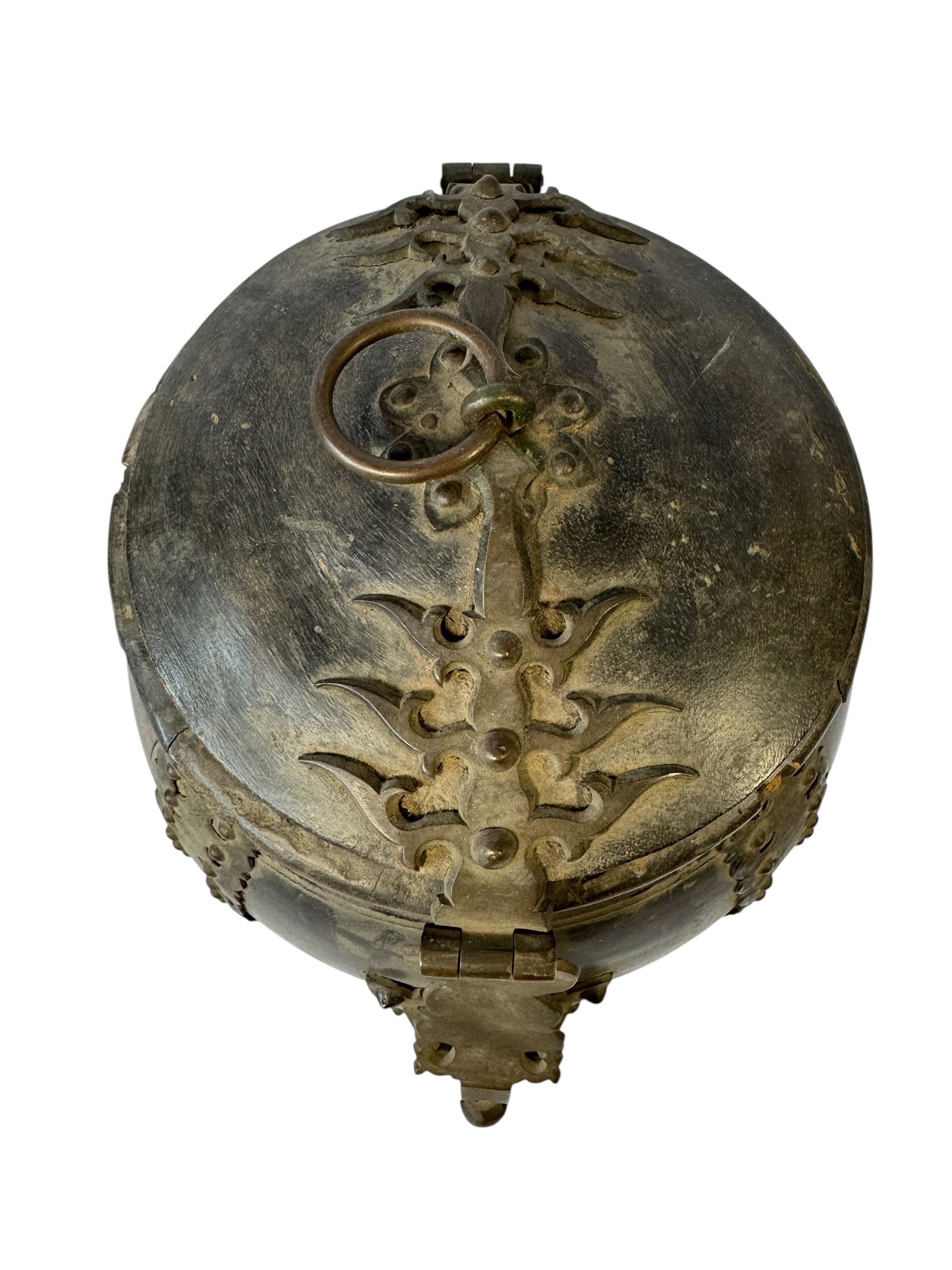 Indian Round Wooden Box - 5