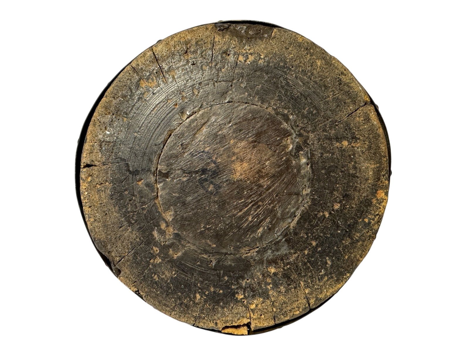 Indian Round Wooden Box - 7