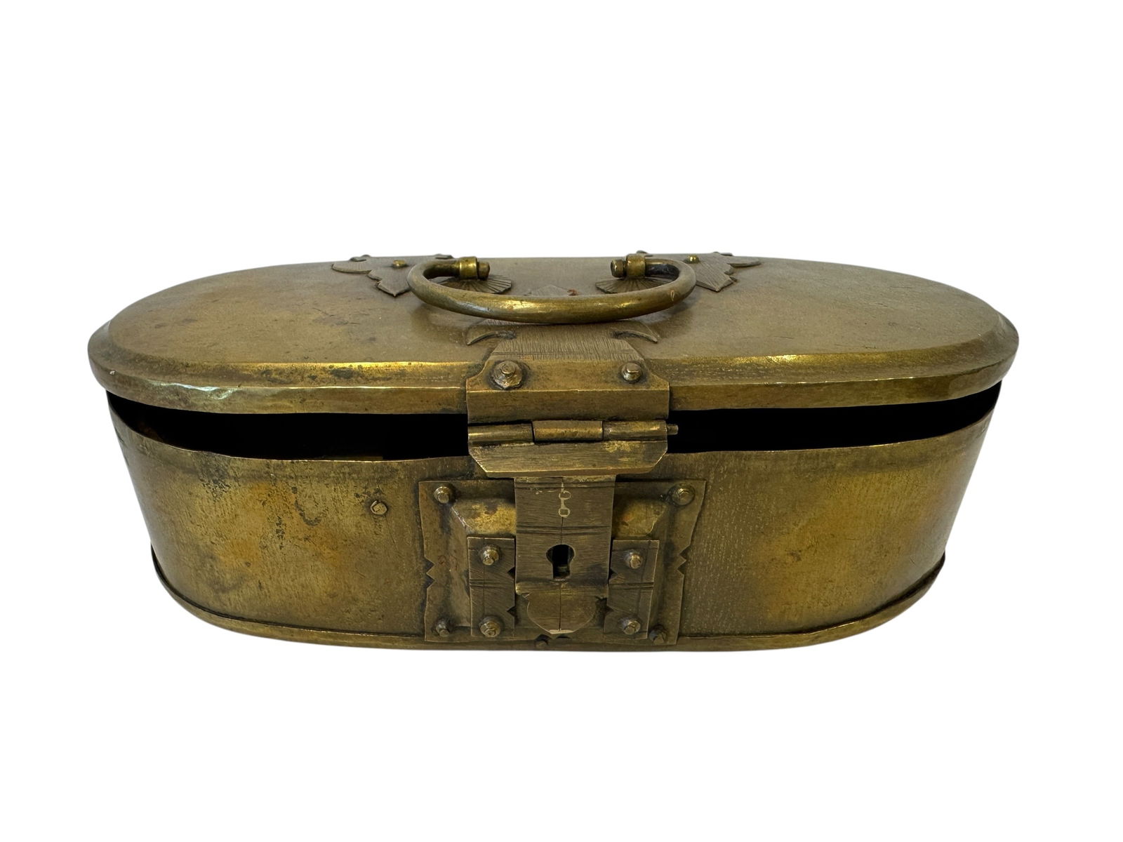 Set 3 Oval Brass Betel Nut Boxes - 3