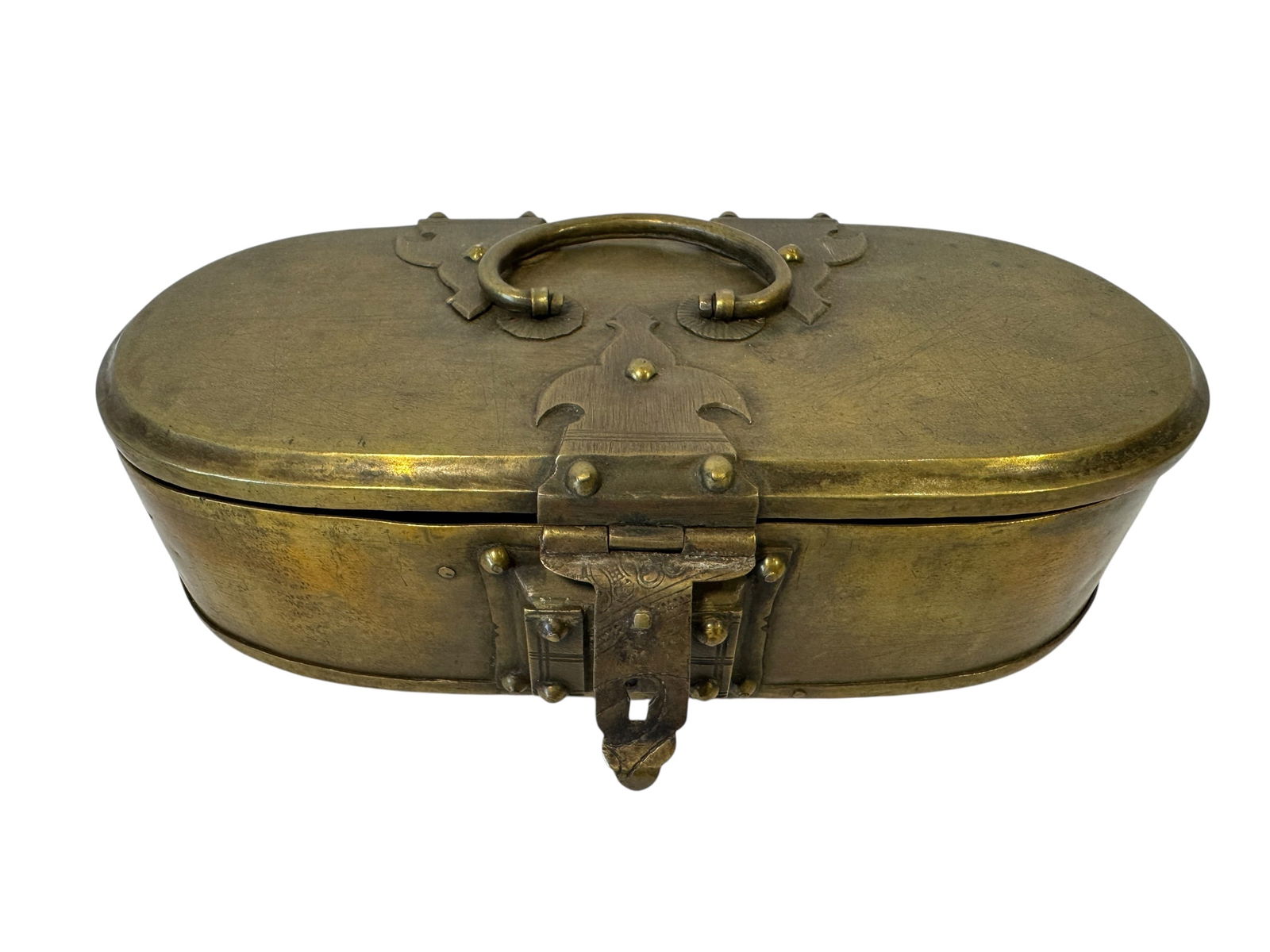 Set 3 Oval Brass Betel Nut Boxes - 5