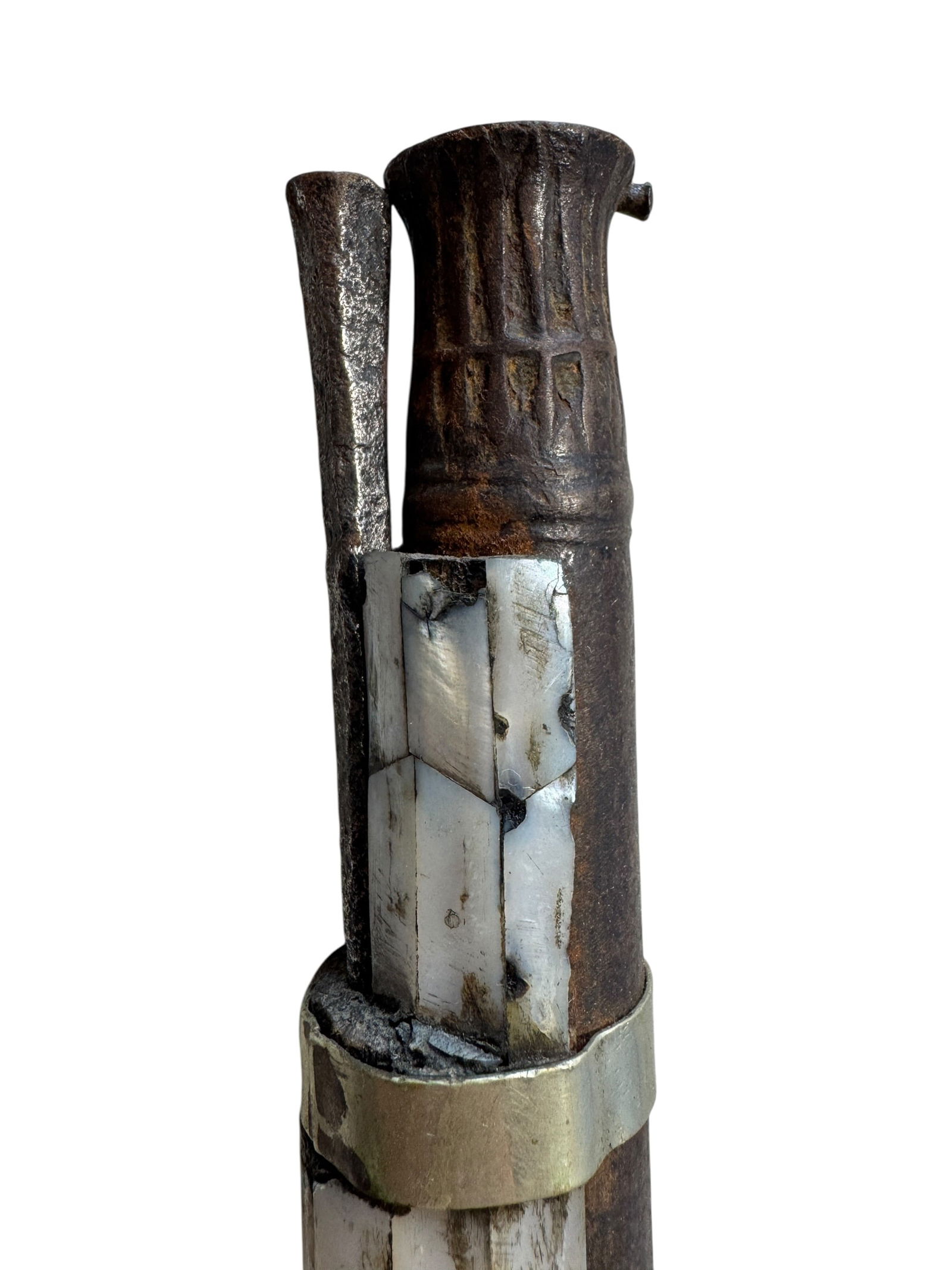 Long Indian Jazail Mother of Pearl Flintlock Musket - 10