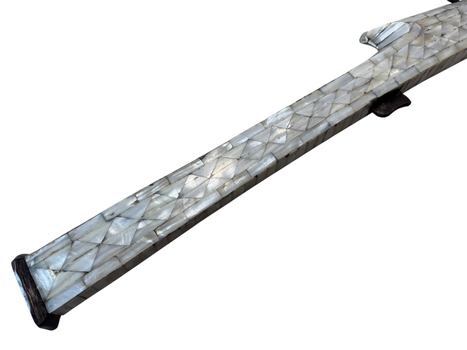 Long Indian Jazail Mother of Pearl Flintlock Musket - 4