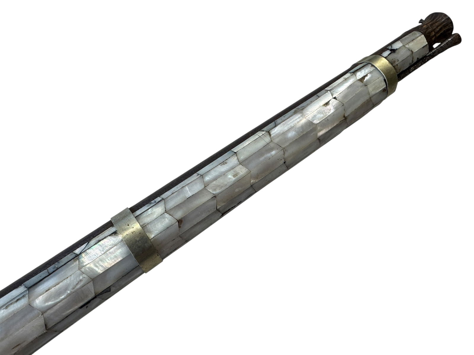 Long Indian Jazail Mother of Pearl Flintlock Musket - 6