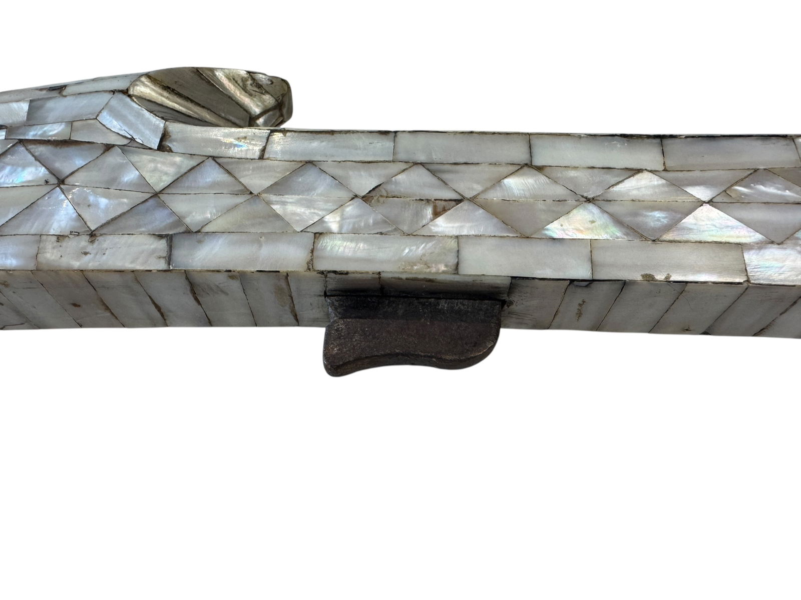 Long Indian Jazail Mother of Pearl Flintlock Musket - 9