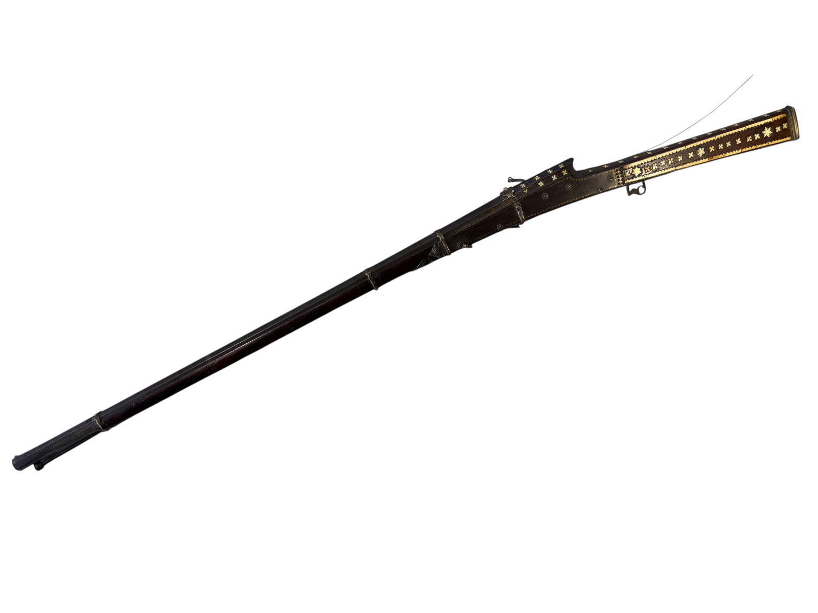 Ottoman Miquelet Rifle w/ Bone Inlay: Photos are part of the description and should tell the whole story.