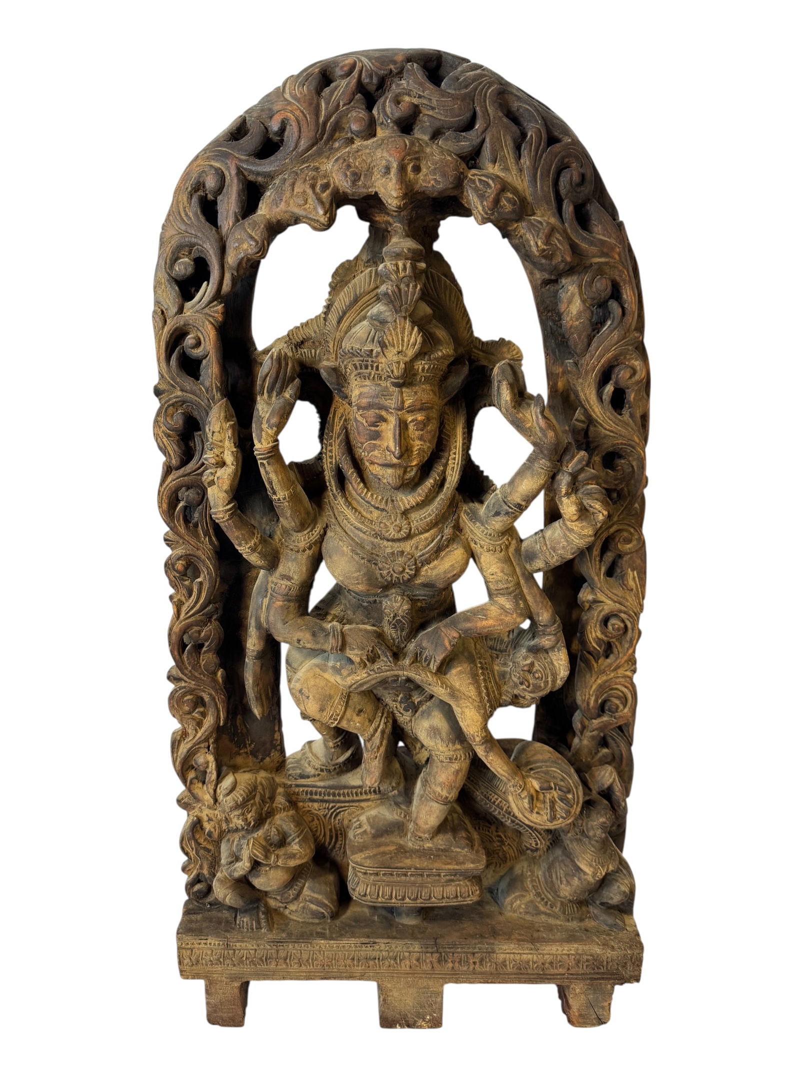 Wooden Kapala Bhairave Carved Statue: Photos are part of the description and should tell the whole story.