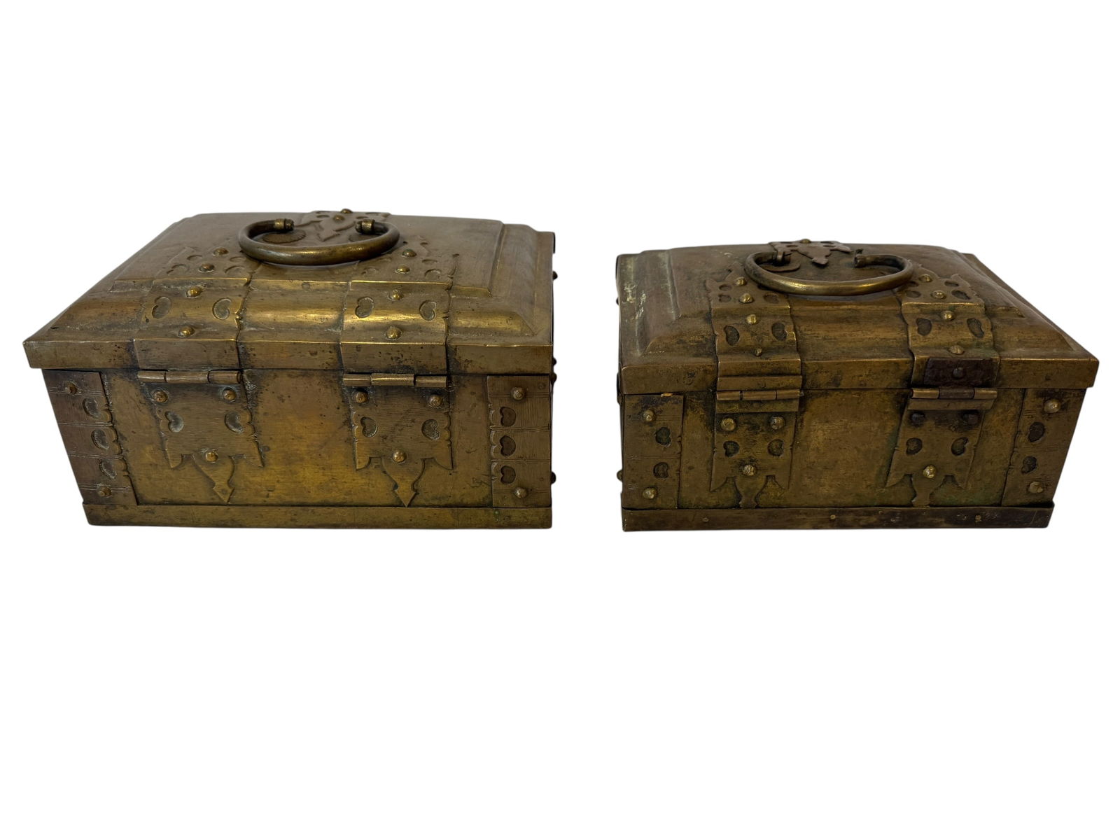 Pair Brass Betel Boxes - 3