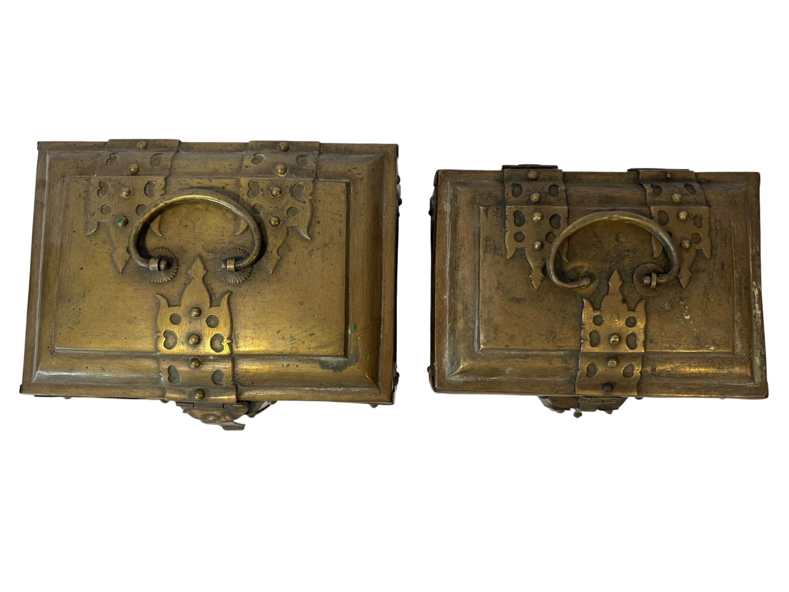 Pair Brass Betel Boxes - 5