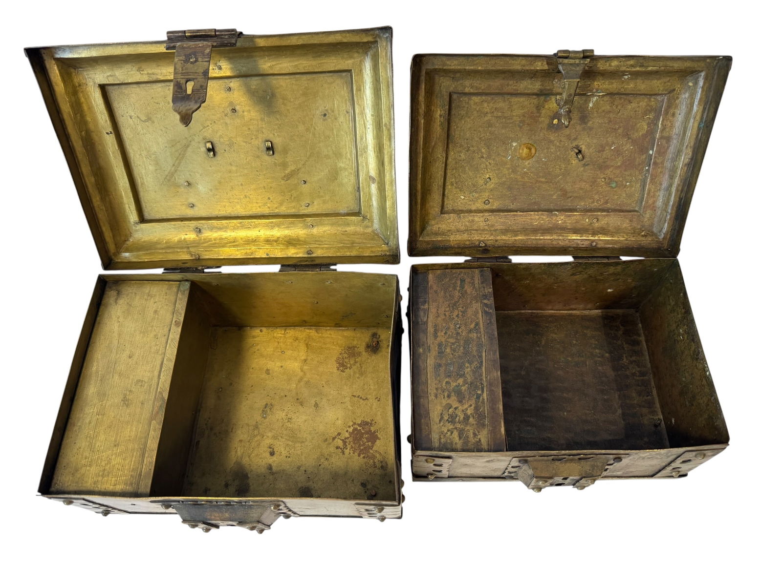 Pair Brass Betel Boxes - 6