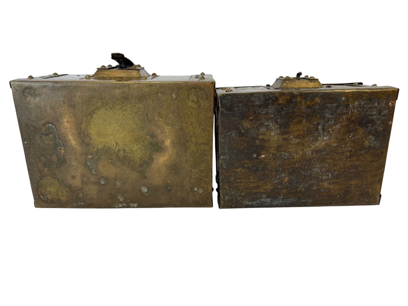 Pair Brass Betel Boxes - 9