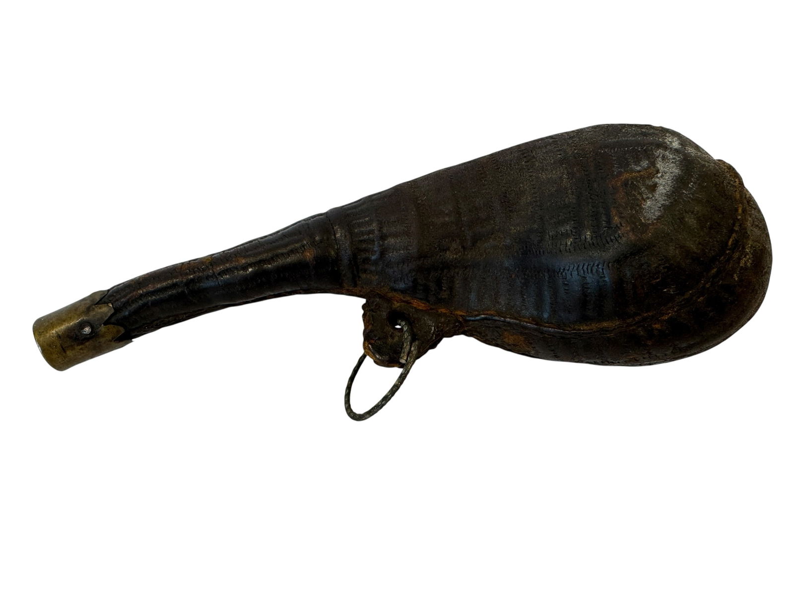 Persian Camel Scrotum Gun Powder Flask: Photos are part of the description and should tell the whole story.