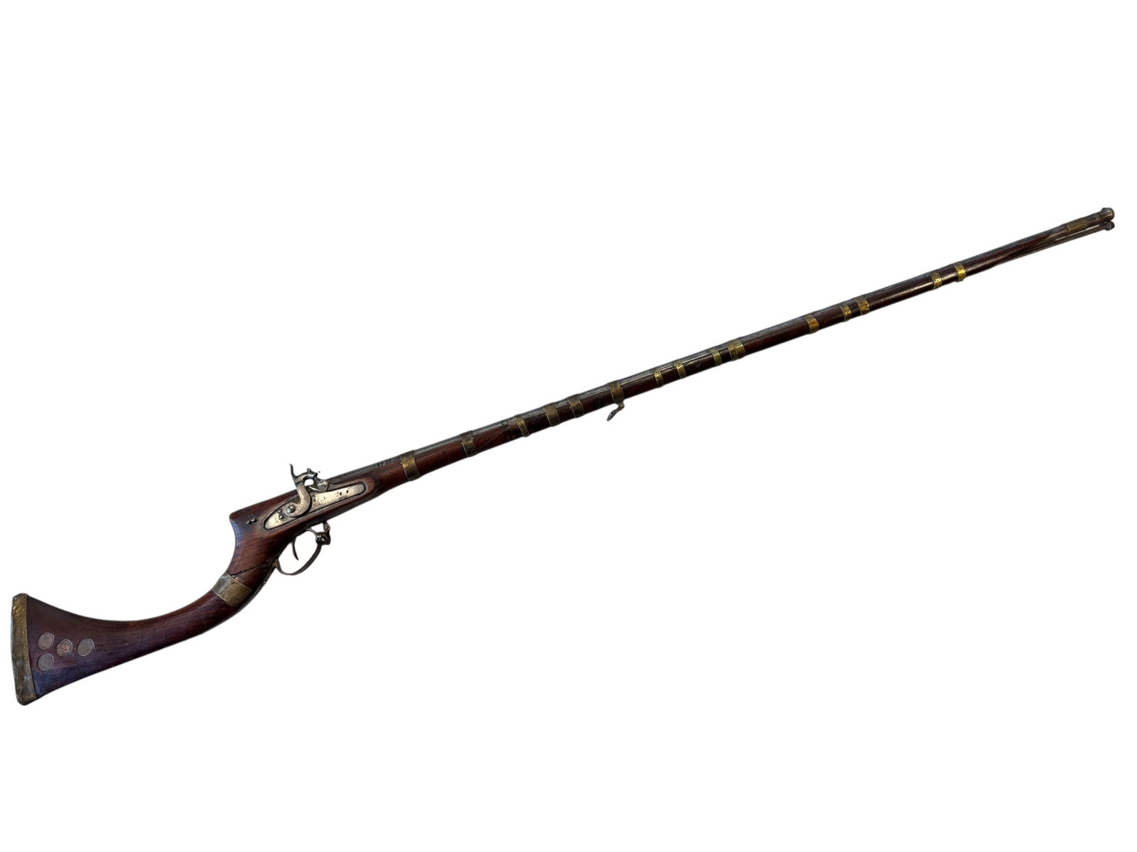 19th Century Afgan Jezail Percussion Rifle East India Company: Photos are part of the description and should tell the whole story.