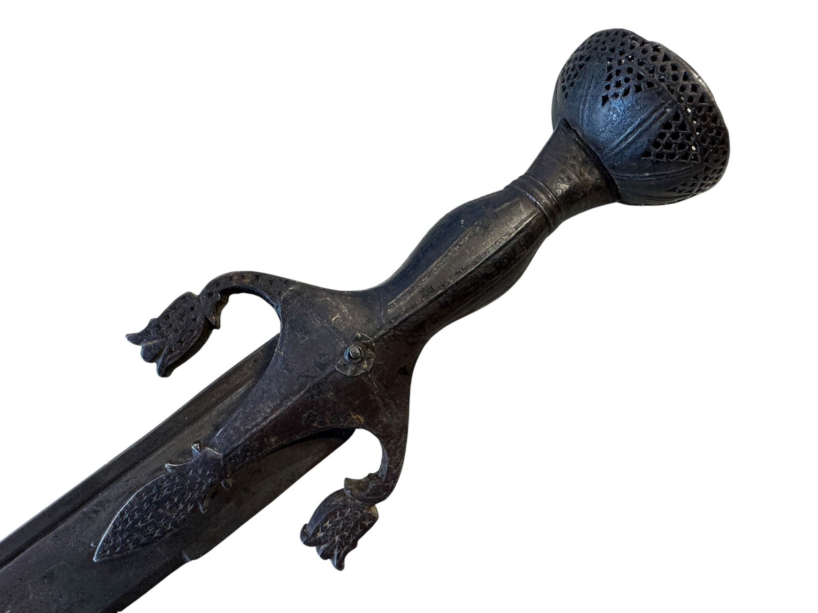 Afghan Pulwar Sword w/ Etching - 4