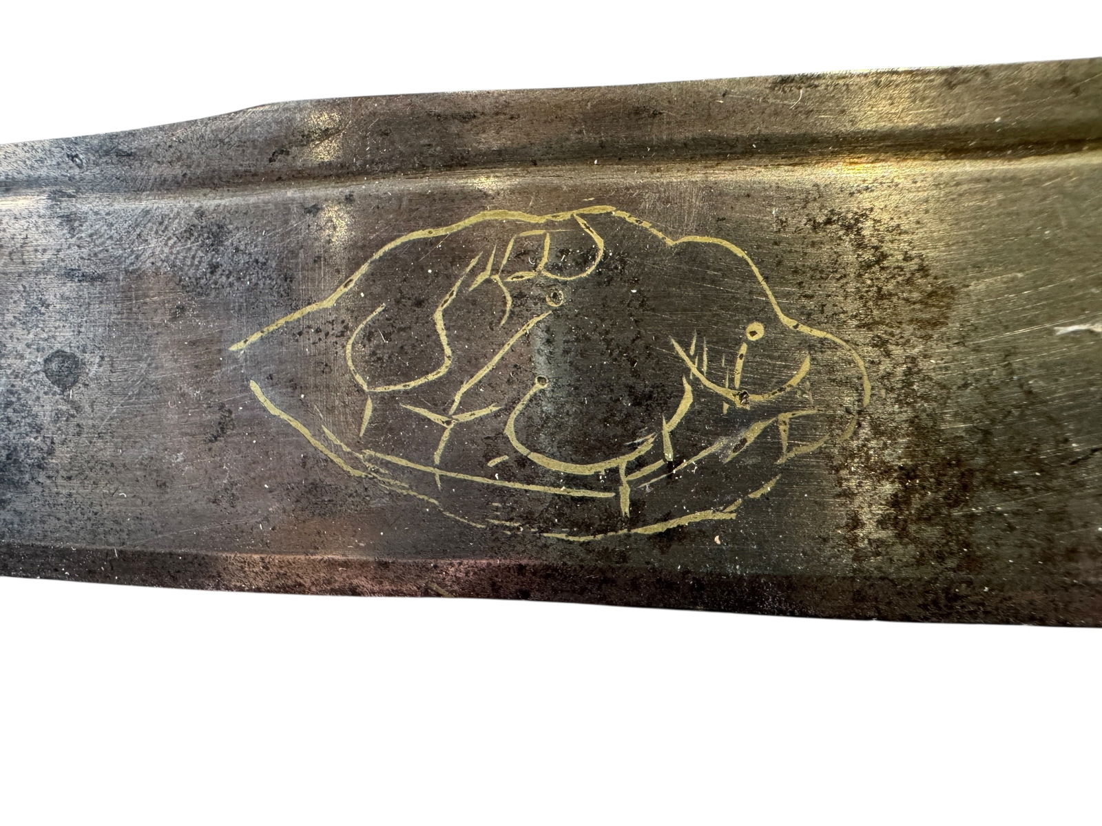 Afghan Pulwar Sword w/ Etching - 5