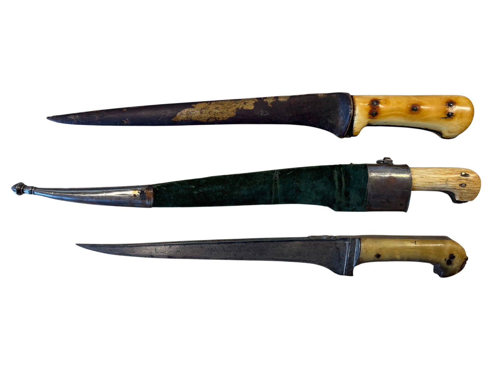 Set 3 Karud Type Daggers/ Knives w/ 2 Scabbards (1 of 6)