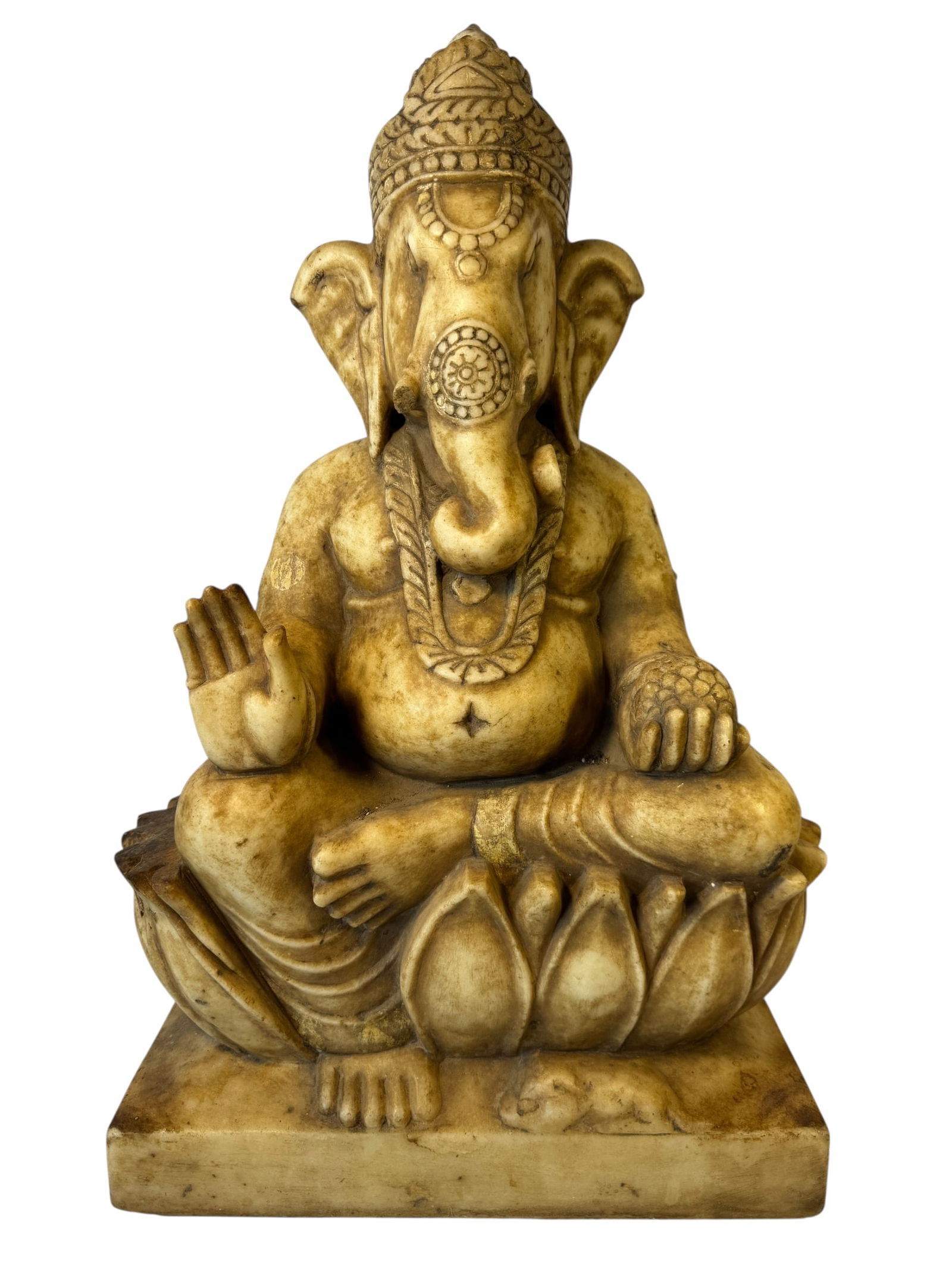 Very Heavy Stone Ganesha Statue 99lbs: Weighs approximately 99lbs. Photos are part of the description and should tell the whole story.